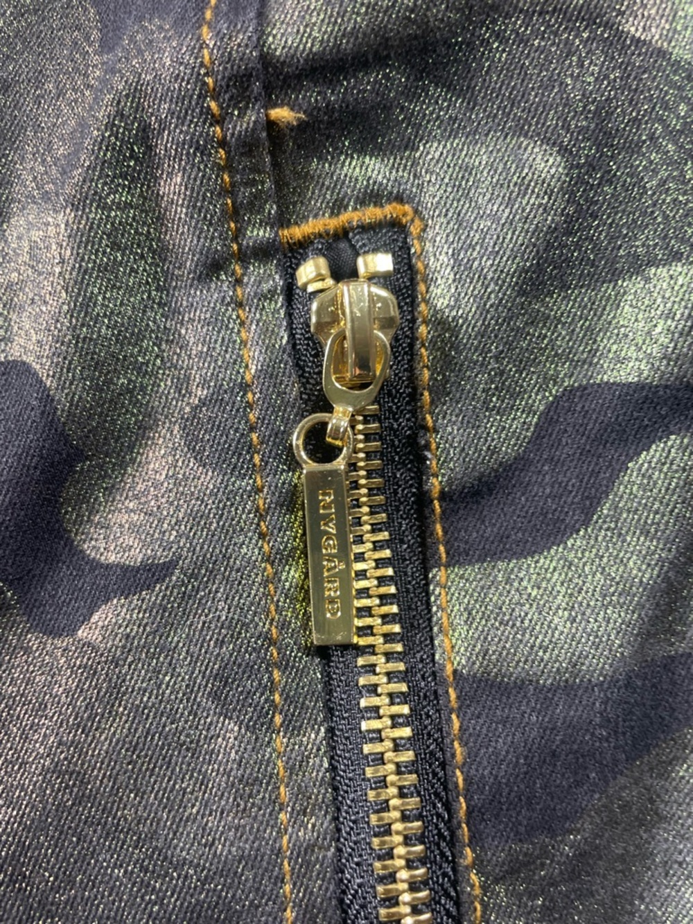 Camo Metallic Moto Jacket in Green by Nygard - Picture 2 of 12